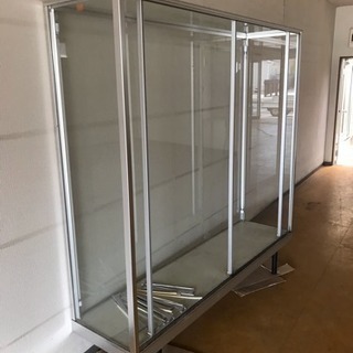 【現状品】ガラスショーケース(立ケース)店舗什器