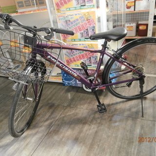 エコプラス小倉南店】ノンブランド ブラック 6段変速 クロスバイク