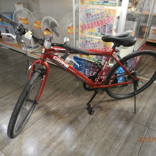【エコプラス小倉南店】クロスバイク 26インチ レッド スタッフ向井オススメ(^^♪ 中古車 自転車 チャリ スポーツ車 クロスバイク エコプラス小倉南店】クロスバイク 26インチ レッド スタッフ向井