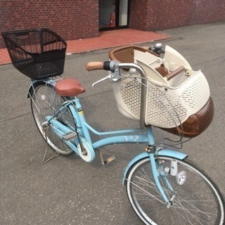 子供用品 【取引中】子供乗せ自転車 後ろカゴ付き
