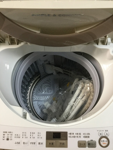 【送料無料・設置無料】洗濯機 2016年製 SHARP ES-GE7A-N 中古