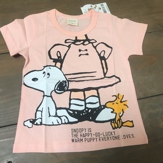 （新品）スヌーピーTシャツ 100 ピンク
