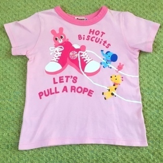 （交渉中です！！）ミキハウス　ピンクのパイピングTシャツ　サイズ100