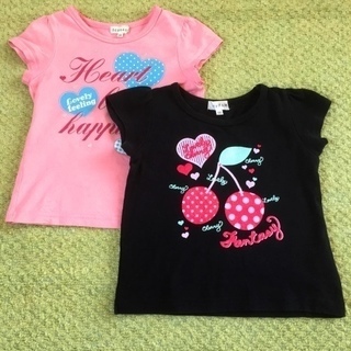 2枚セット！！anyFAM黒のTシャツ　3can4onピンクのT...