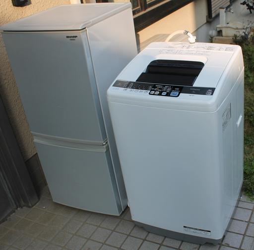 137L 2ドア冷蔵庫 2009年製 ＆ 7kg全自動洗濯機 2012年製 川崎市宮前区より