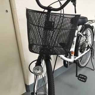 シルバーグレー サイズ 自転車 ママチャリ 24インチ 6段変速 美品