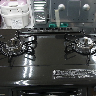 ガスコンロ 2017年 都市ガス用 エブリシェフ 掃除済 水無し両面焼きグリル