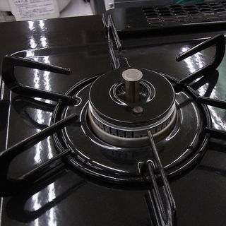 ガスコンロ 2017年 都市ガス用 エブリシェフ 掃除済 水無し両面焼きグリル