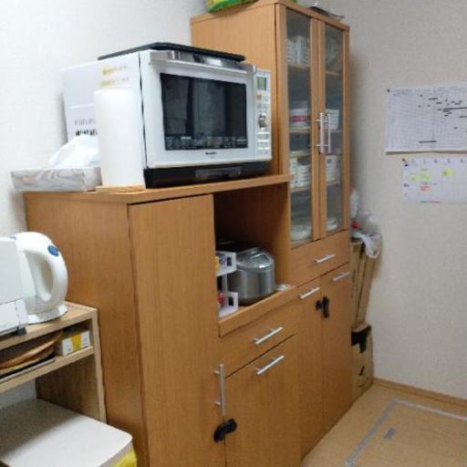 値下げしました！食器棚 カップボード ナチュラルオーク ニトリ