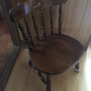 木の椅子二脚