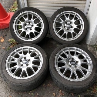 アルミホイール軽量BBS CHバリ溝ADVAN dBセット。22...