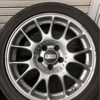アルミホイール軽量BBS CHバリ溝ADVAN dBセット。225/45R17