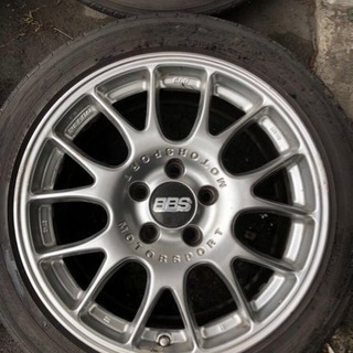 アルミホイール軽量BBS CHバリ溝ADVAN dBセット。225/45R17