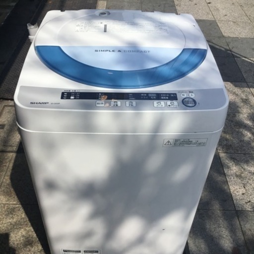 シャープ 5.5kg 全自動洗濯機 穴なし槽 ES-GE55P-A 2015年製