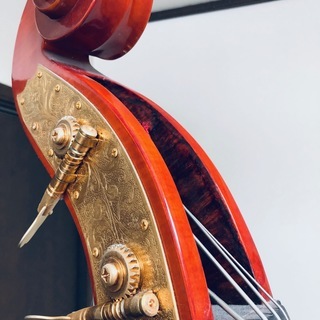 コントラバス　ウッドベース　スズキ　NO130　4/4サイズ　スタンド　弓　ピックアップ　付属　美品