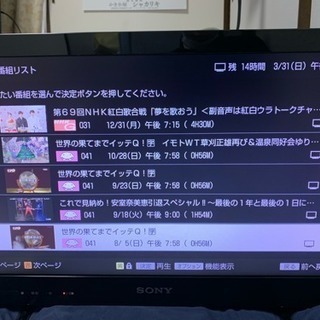 BRAVIA KDL-22EX42H HDD内蔵液晶TV 録画機能 郵送対応