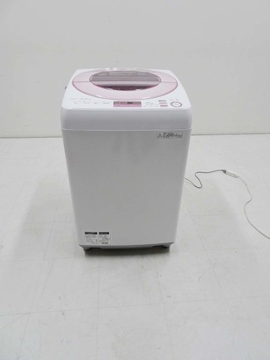 美品 保証有 SHARP シャープ 8キロ ES-GV8A-P 全自動洗濯機 2017年製 ピンク
