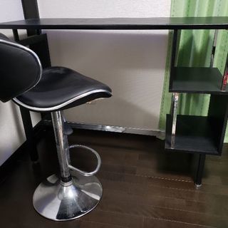 【ほぼ未使用】カウンターテーブル(テーブル)・チェアー(椅子)、...