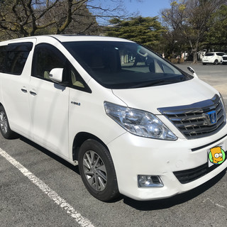 トヨタ　H25年アルファードハイブリッド7人乗り アルファード HV X 両側電動 サンルーフ リアモニター*4WD* サイドカメラ　走行4万km