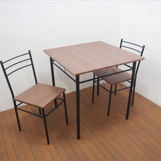 【良品】ダイニングテーブル 椅子2脚セット 幅75cm 食卓テー...
