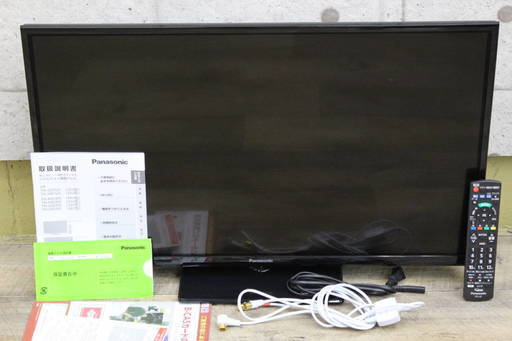 610)【美品】パナソニック Panasonic ビエラ VIERA 液晶テレビ TH-32D305 2017年製 32V型 リモコン 取扱説明書 分波器付き