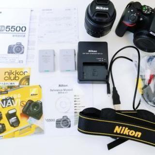 豊中、梅田の方！Nikon Wifi 2416万画素 D5500デジタル一眼レフ 予備バッテリー