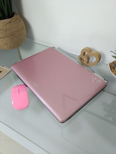 可愛いピュアピンク光沢♪　高性能corei3　メモリ4G　大容量500G★　富士通　FUJITSU　LIFEBOOK　ウェブカメラ搭載　14inchで持ち運びも便利♪　大画面　最新Windows10　64Bit　大容量500G　高級感　14インチ　マウス付き 　ノートパソコン　無線LAN　Wi-Fi対応 　DVDドライブ