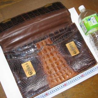 ワニ革書類カバン 本物 （値下げ）