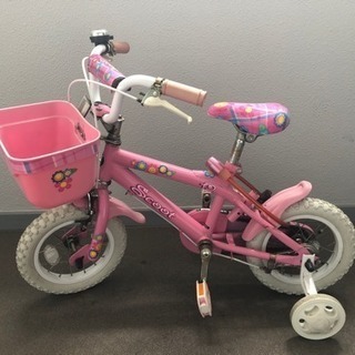 子供 自転車 16型 補助輪付き カギ付き