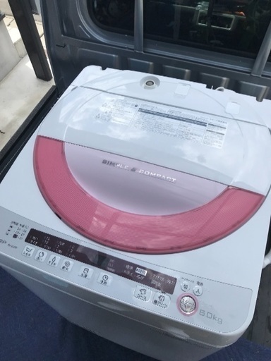 2015年製シャープ全自動洗濯機容量６キロ美品。千葉県内配送無料。設置無料。