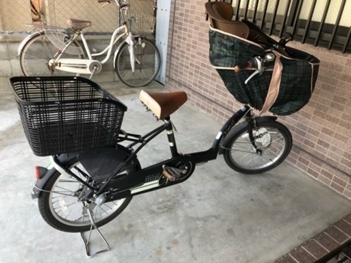 GW限定値下げ中。子乗せ自転車 violet 前乗せ レインカバー 後ろカゴ付き 3人乗り対応