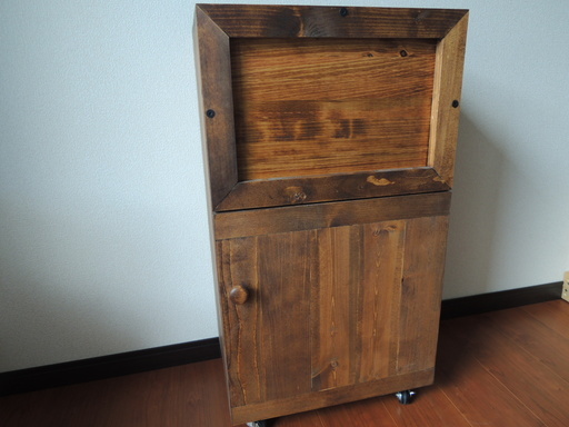 木製　ゴミ箱　中サイズ30L専用　パタパタ扉