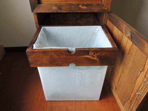 木製　ゴミ箱　中サイズ30L専用　パタパタ扉 木製 ゴミ箱 中サイズ30L専用 パタパタ扉 30リットルパッタンゴミ箱