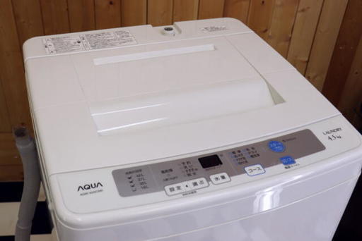 配達込み 2014年製 洗濯機 4.5kg アクア AQW-S45C