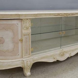 TV台 サルタレッリ・モビリ イタリア製 ロココ調 テレビ台  白 ローボード キャビネット アンティーク調  Saltarelli Mobili W166cm  ペイペイ対応 札幌市西区西野