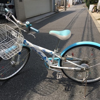 子供用自転車 24インチ クリシーフラワー シマノ6段変速 LEDオートライト