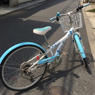 子供用自転車 24インチ クリシーフラワー シマノ6段変速 LEDオートライト