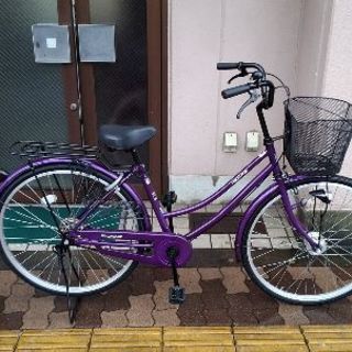 FROMAGE 26吋 ファミリーサイクル LEDオートライト/パープル