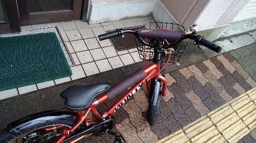 美品☆DUALLYI 18吋 BMXスタイルキッズバイク(レッド)