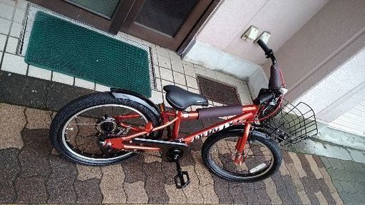 美品☆DUALLYI 18吋 BMXスタイルキッズバイク(レッド)