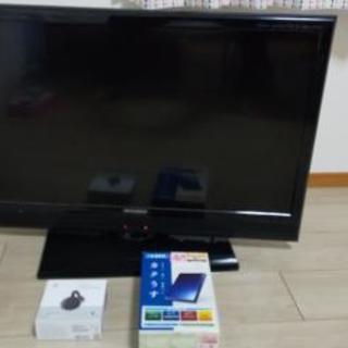 三菱32型テレビ、外付けHDD、Chromecast のセット