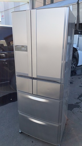 三菱　6ドア冷蔵庫　401L　シルバー