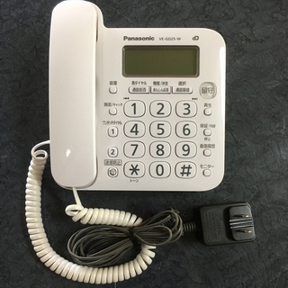 【中古】パナソニック　固定電話機　VE-GD25-W (親機のみ）