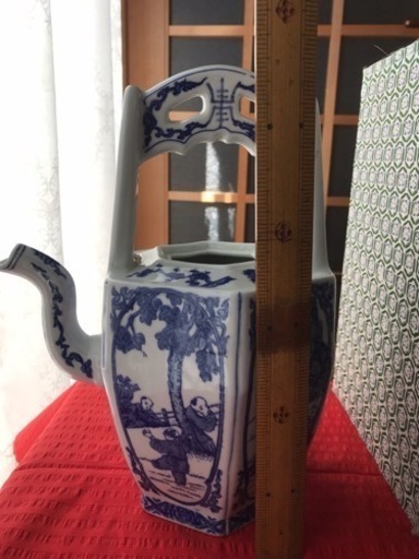 中国 古美術品 水差し 花瓶 装飾品 未使用 箱入り美品