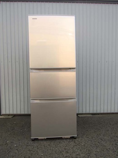 東芝 3ドア冷凍冷蔵庫 GR-H34S(S) 自動製氷付き 340L