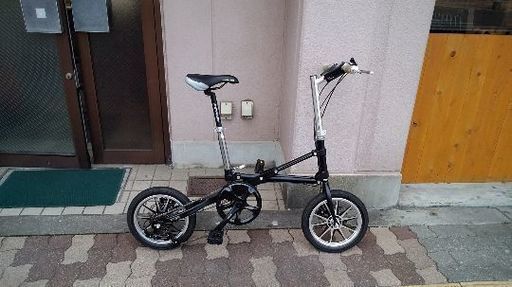 美品☆CMSBIKE 14吋ミニベロ(折り畳み自転車)7speed/ブラック