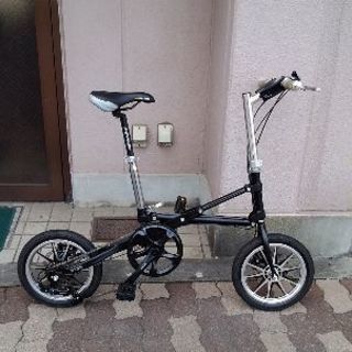 美品☆CMSBIKE 14吋ミニベロ(折り畳み自転車)7speed/ブラック