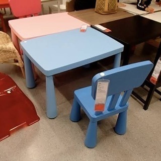 IKEA ブルー テーブルイスセット