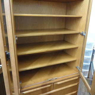 札幌 引き取り カリモク ディレトーレ 食器棚 木製 ブラウン系 キッチン収納