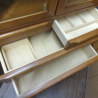 札幌 引き取り カリモク ディレトーレ 食器棚 木製 ブラウン系 キッチン収納